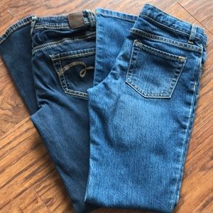 2 pairs girls jeans. Size 10